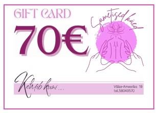 Photo of the gift-card.